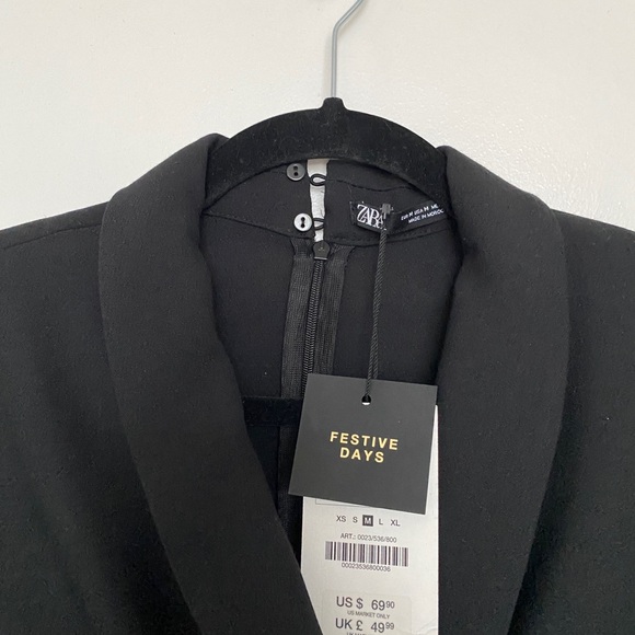 ZARA Cut Out Beaded Jumpsuit in Black Size Medium New With Tags | 0023/536/800 - Picture 11 of 12